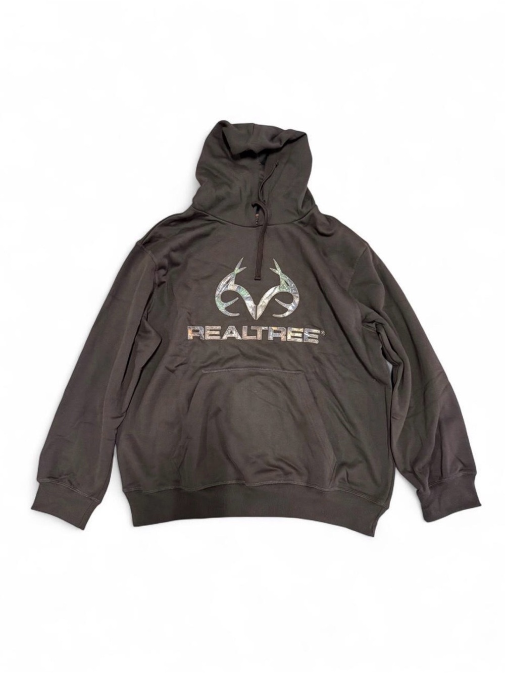 Realtree Black Pullover Hoodie with Camo Logo